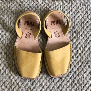 Mustard yellow Pons Avarcas Sandals size 5
